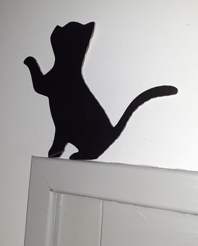 Décoration de porte - Chat